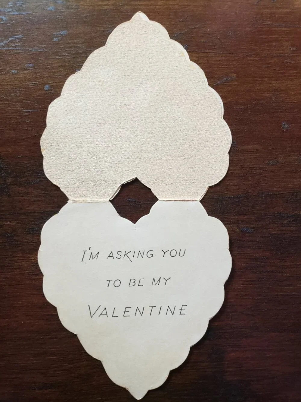 1940's Die Cut HEART SHAPE TWO BEARS 